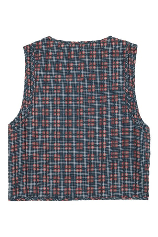 Dubbelzijdig mouwloos vest - Bordeauxrood en Nachtblauw - Rood en blauw