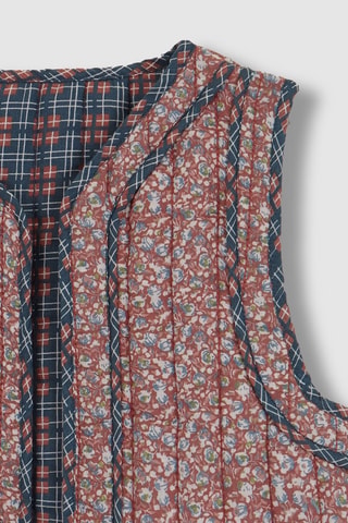 Dubbelzijdig mouwloos vest - Bordeauxrood en Nachtblauw - Rood en blauw