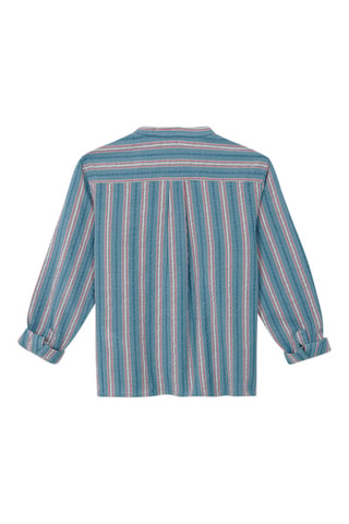 Gestreept Overhemd Marineblauw - Wit, rood en blauw