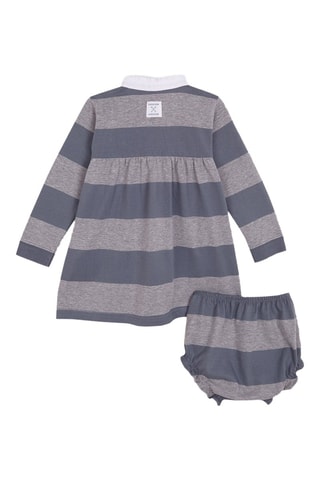 Jurk en Bloomer - Blauwgrijs - Blauw en grijs