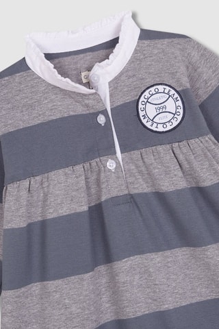 Jurk en Bloomer - Blauwgrijs - Blauw en grijs