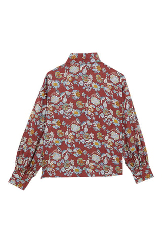 Top - Bruin  - Blauw, geel en bruin