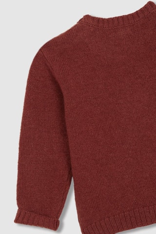 Wollen Trui - Steenrood - Wit en rood