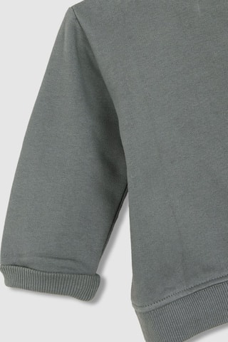 Fleece Sweater - Donkergroen - Groen en bruin