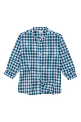 Overhemd Petrolblauw en Wit - Wit en blauw