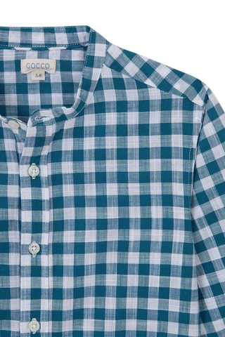 Overhemd Petrolblauw en Wit - Wit en blauw