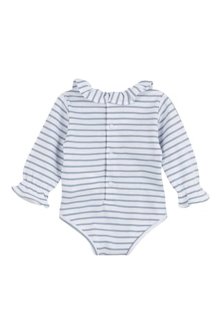 Rompertje Donkerblauw - Wit en blauw