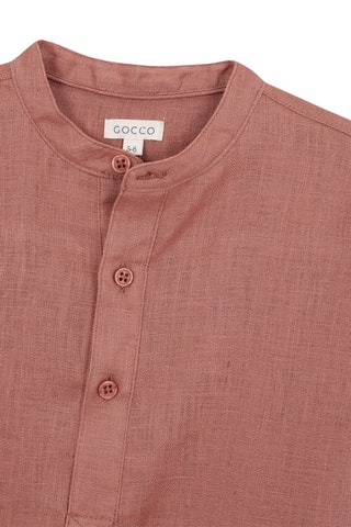 Linnen Overhemd - Koraalrood - Rood