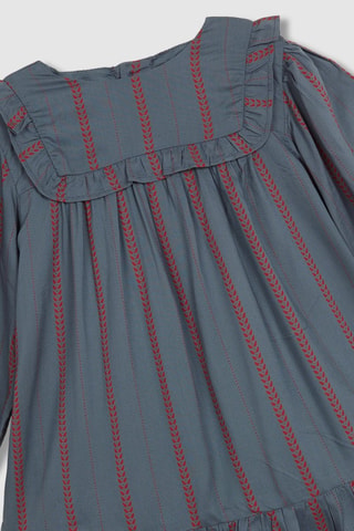 Jurk en Bloomer - Rood  - Rood en grijs