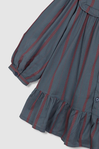 Jurk en Bloomer - Rood  - Rood en grijs
