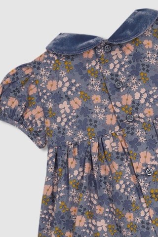 Jurk en Bloomer - Olijfgroen en blauwgrijs - Blauw, groen en grijs