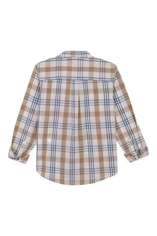 Overhemd - Wit - Wit en beige