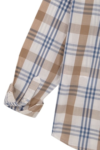 Overhemd - Wit - Wit en beige