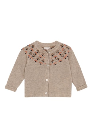 Wollen Vest - Beige en bruin