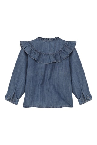 Spijkerblouse - Donkerblauw - Blauw