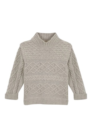 Wollen Trui Gemêleerd Beige - Beige
