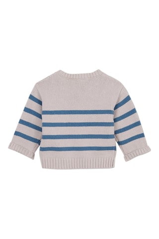 Trui - Beige - Wit en beige