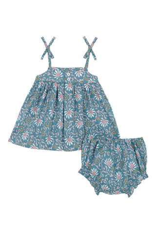 Mouwloze Jurk en Bloomer - Blauw