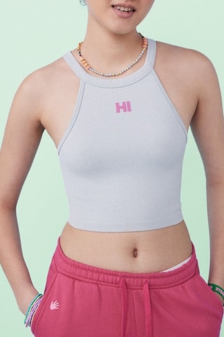 Crop top - Grigio chiaro 