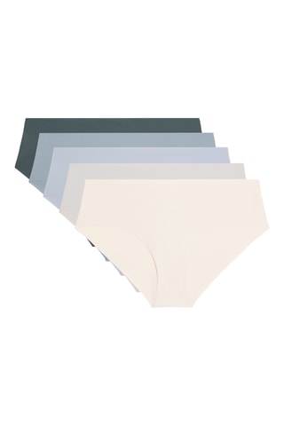 5 Slips - Hemelsblauw en Ecru