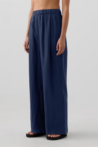 Linnen Broek - Marineblauw