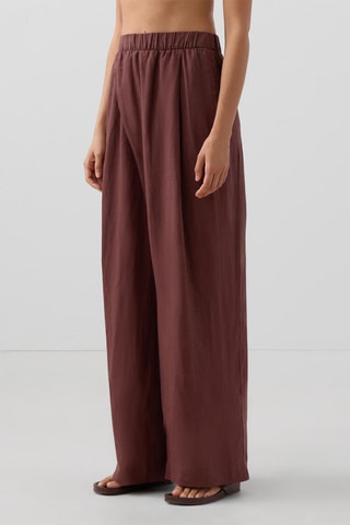 Linnen Broek - Bordeauxrood