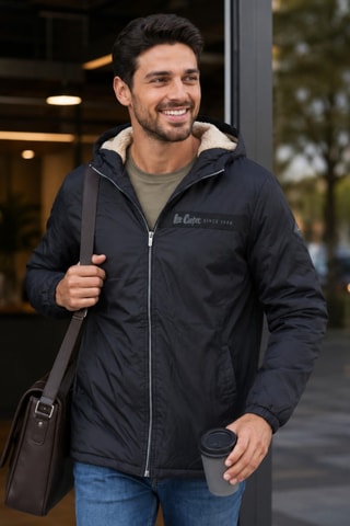 Parka con capucha - Lee Cooper - Negro