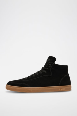 Hoge Kalfsnubuck Sneakers - Zwart - Zwart
