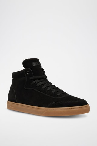 Hoge Kalfsnubuck Sneakers - Zwart - Zwart