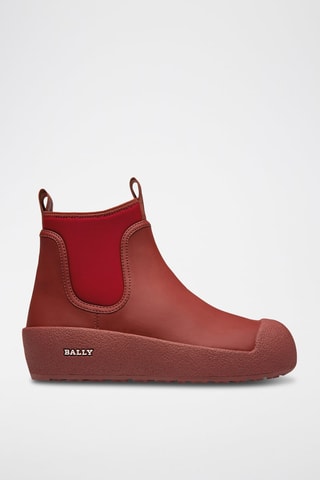Leren Enkellaarzen - Rood - Rood