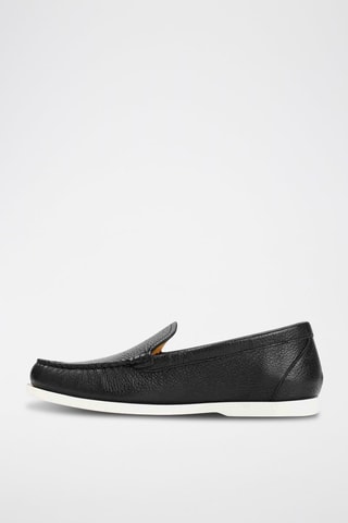 Hertenleren Mocassins - Zwart - Zwart