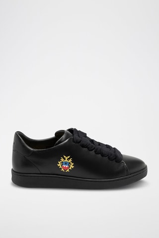 Kalfsleren Sneakers - Zwart - Zwart