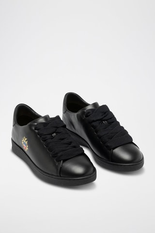 Kalfsleren Sneakers - Zwart - Zwart