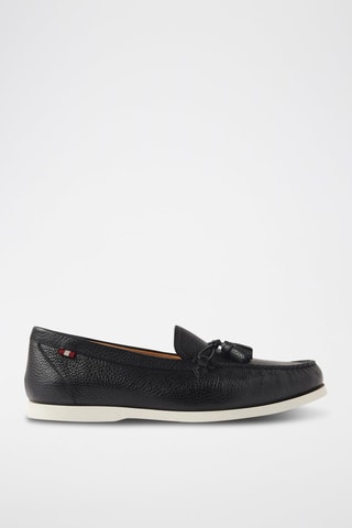 Hertenleren Mocassins - Zwart - Zwart