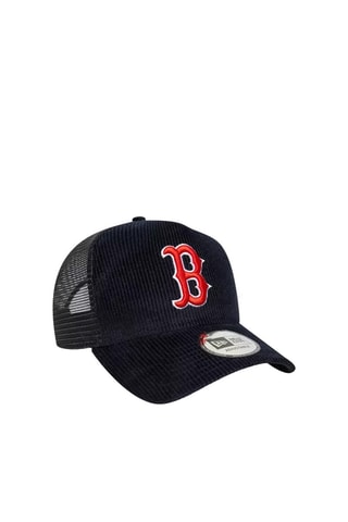 Casquette en velours - Noir et rouge