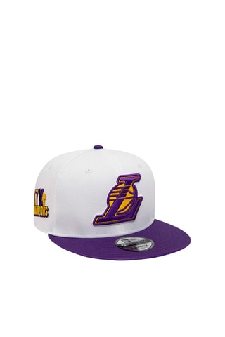 Casquette White Crown Patches 9 Fifty Loslak - Blanc et violet