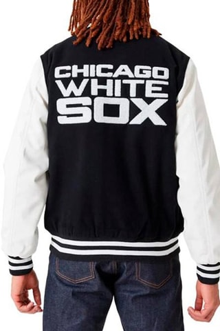 Teddy en laine MLB Wordmark Varsity Chicago White Sox - Noir et blanc