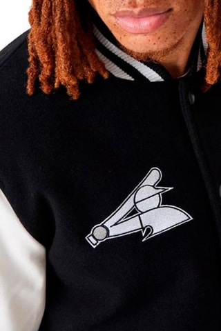 Teddy en laine MLB Wordmark Varsity Chicago White Sox - Noir et blanc