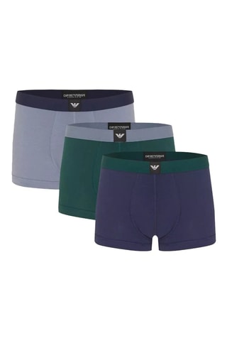 3 boxers - Bleu marine et vert émeraude