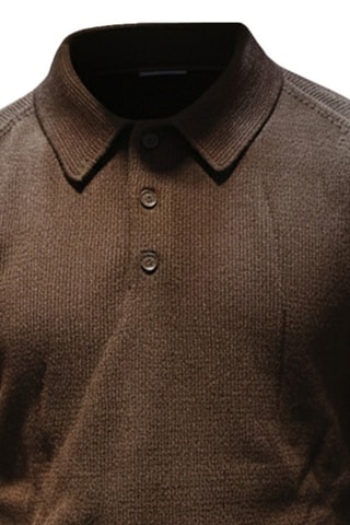 Polo en laine vierge - Marron