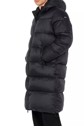 Doudoune longue à capuche - Noir