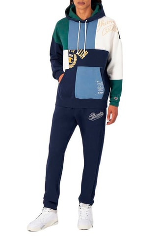 Sweat à capuche - Bleu marine et vert