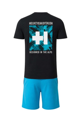 T-shirt et short Yucatan - Turquoise et noir