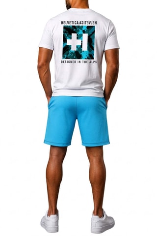 T-shirt et short Yucatan - Blanc et bleu