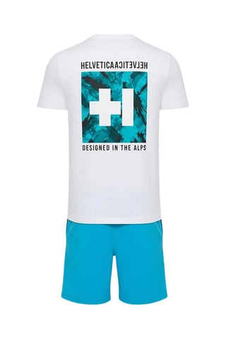 T-shirt et short Yucatan - Blanc et bleu
