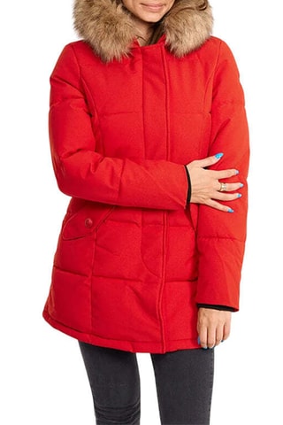 Parka à capuche Sarah - Rouge