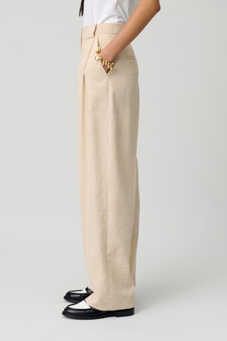 Broek met Hoge Taille - Beige