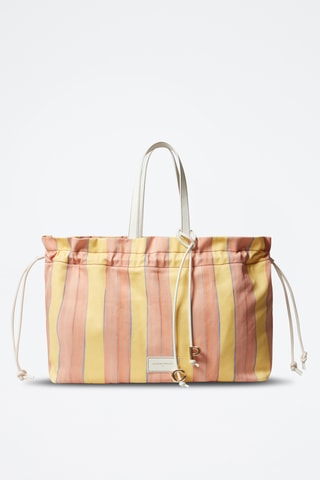 Leren Handtas - Roze en geel