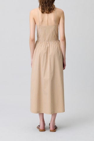 Mouwloze blouse-jurk - Beige