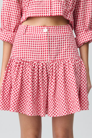 Minirok met Ruches Hoge Taille - Roze